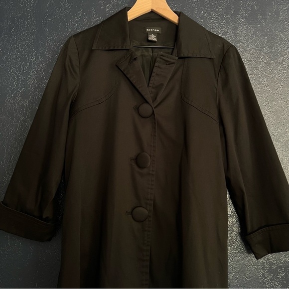 Vintage Spense Black Button Coat - Picture 3 of 3
